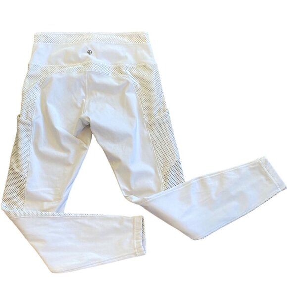 Lululemon Keep Score Tight 28" White Mesh Ventilation Legging *No size tag 8/10? - Picture 7 of 13